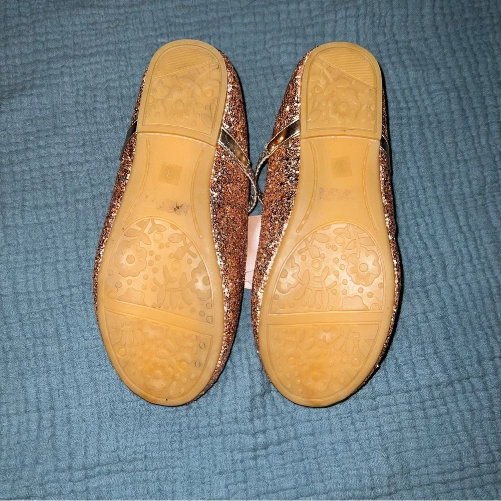 Kailee P Rose Gold Glitter Mary Janes